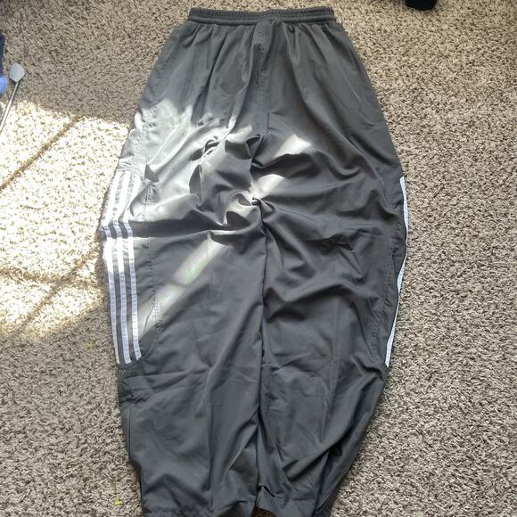 Vintage Puma 90s Black/Gray Windbreaker Pants Size L resistant - Picture 3 of 6